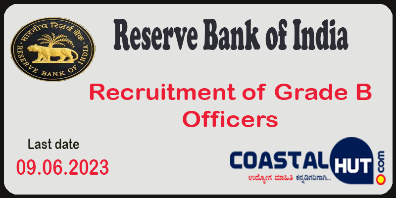 Recruitment of Officers Grade B in RBI
