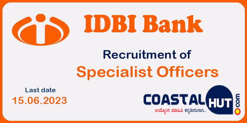 IDBI Bank Recruitment for Specialist Officers