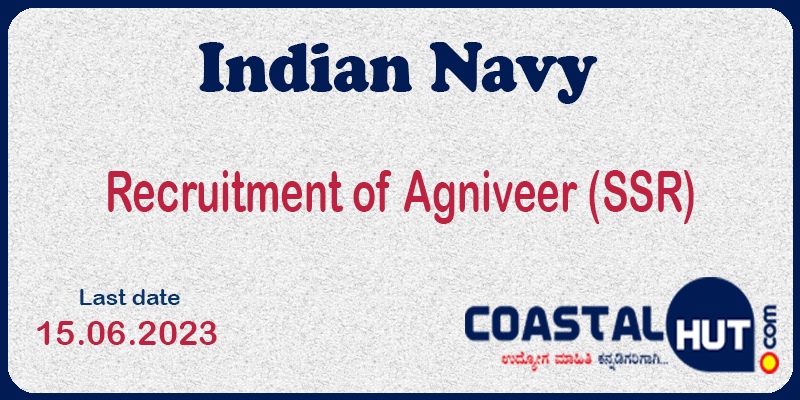 Join Indian Navy – Recruitment of Agniveer (SSR) – 1365 Posts